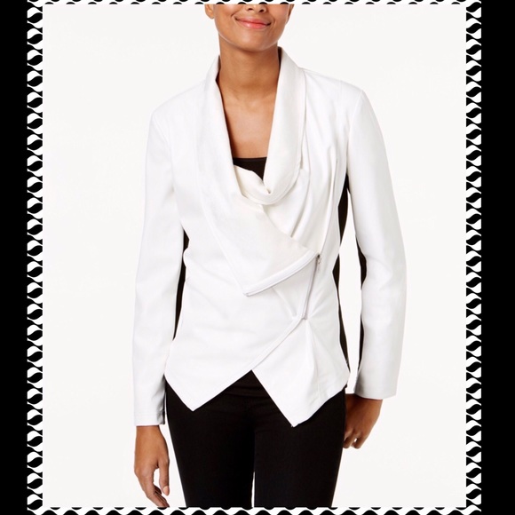 INC International Concepts Women's Lightweight Jacket White Size X-Large
